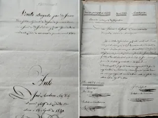 Barcelona 1840. Interesante Legajo de Manuscritos