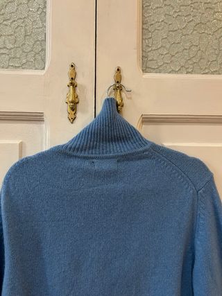 Jersey Zara Cuello Alto Lana Azul