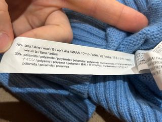 Jersey Zara Cuello Alto Lana Azul