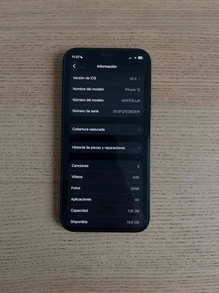 iPhone 12 128GB Negro / 100% salud de BATERÍA