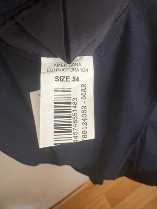 Americana Azul Marino Talla 54