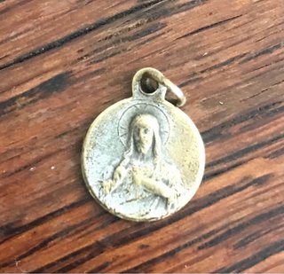 Medalla Virgen Fátima y Sagrado Corazón