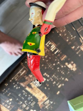 Juguete Payaso Trapecista Paya Hojalata