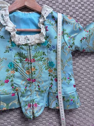 Traje Fallera Niña Azul Floral