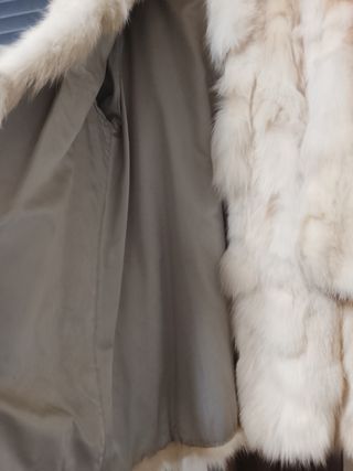 Pelliccia volpe bianco e beige