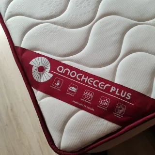 Cama nido madera, color nogal 190x90 y un colchón