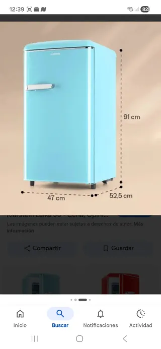 Congelatore Klarstein Retro 10036172 Blu