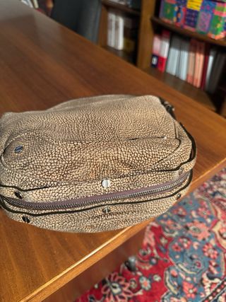 Borsa a spalla Borbonese beige/marrone