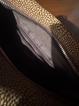 Borsa a spalla Borbonese beige/marrone