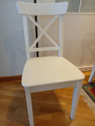 2 Sillas Ikea Madera Blancas