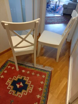 2 Sillas Ikea Madera Blancas