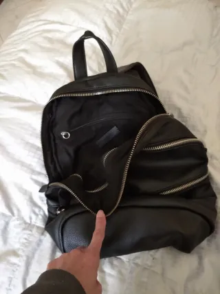 Zaino in pelle nero