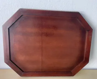 Vassoio decorativo in piastrelle e legno