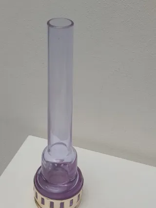 Vaso Murano Vintage Vetro Metallo Viola