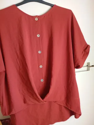 Blusa elegante roja talla única