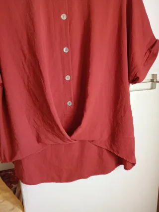 Blusa elegante roja talla única