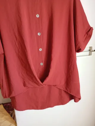 Blusa elegante roja talla única