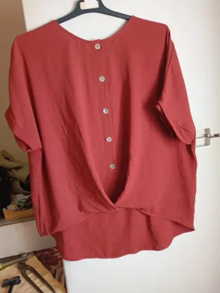 Blusa elegante roja talla única