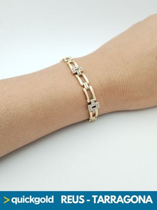 035-05-00699 PULSERA ORO 18K ALTERNA 17.96GR 20CM