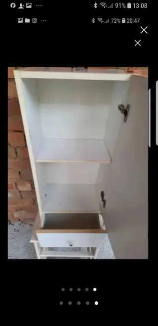 ' Armario blanco con cajon