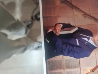 Traje comunión azul y blanco talla 10