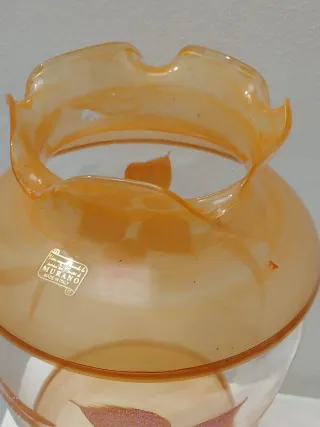 Vaso Vintage Vetro murano Arancio