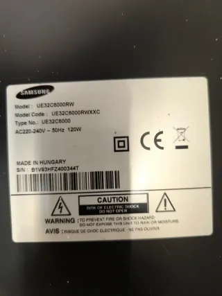 TV Samsung 32 Plata/Negro