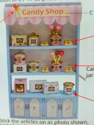 Pastelería miniatura dulces kit DIY casita muñecas