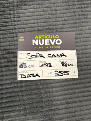 Sofá Cama Gris Corduroy