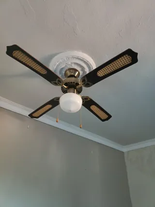 Ventilador de techo madera y metal
