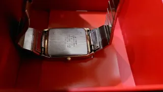 Orologio Seiko Quartz Tank Watch Men Oro Gold.