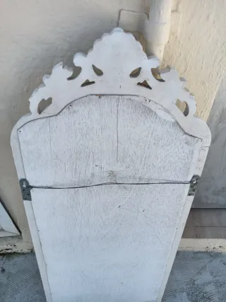 Espejo Marco Madera Blanco