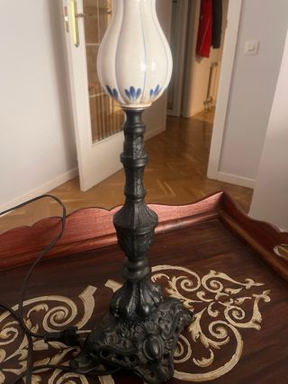 Mesa auxiliar madera decorada a mano