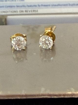 Pendientes Oro 18k Diamantes Naturales 1.02 Ct