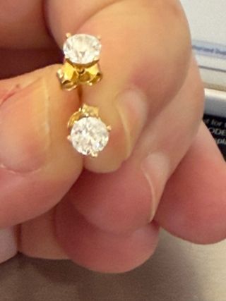 Pendientes Oro 18k Diamantes Naturales 1.02 Ct