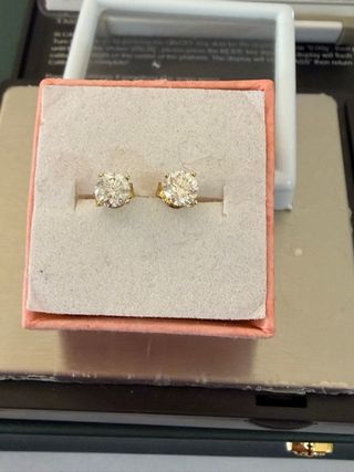 Pendientes Oro 18k Diamantes Naturales 1.02 Ct
