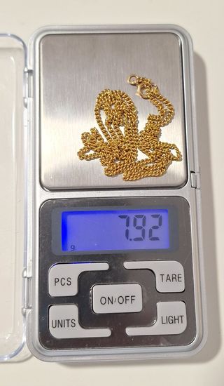 Cadena barbada oro 18k