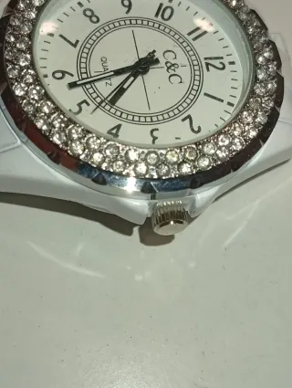 Relógio C&C Senhora Branco e Prateado