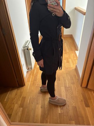 Gabardina Mango azul marino