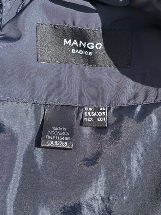 Gabardina Mango azul marino