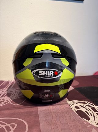 Casco Moto Negro y Amarillo