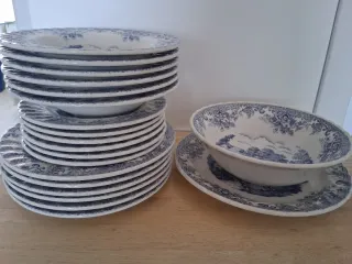 Vajilla Ceraminter Vintage Azul y Blanca