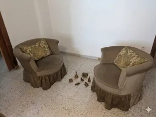 2 Butacas de tela estilo clásico