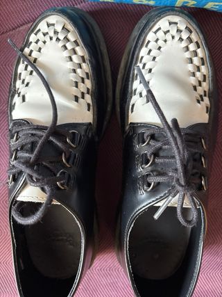 Dr. Martens Creepers Talla 40 Blanco y Negro