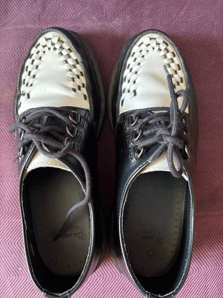Dr. Martens Creepers Talla 40 Blanco y Negro
