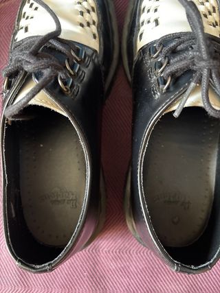 Dr. Martens Creepers Talla 40 Blanco y Negro