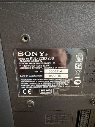 Televisión Sony con DVD