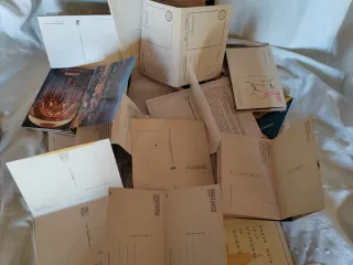 Grande lotto di blocchi di cartoline postali vintage da viaggio