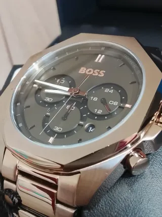 Reloj Hugo Boss original Cronógrafo verde cobre