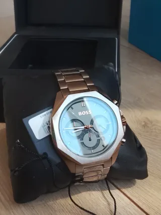 Reloj Hugo Boss original Cronógrafo verde cobre